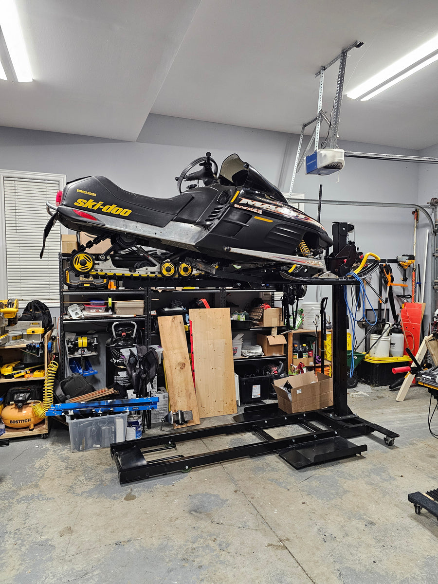 Snowmobile Rear Lift PowerLift Snowmobile and ATV Hoist – Sledaddicz